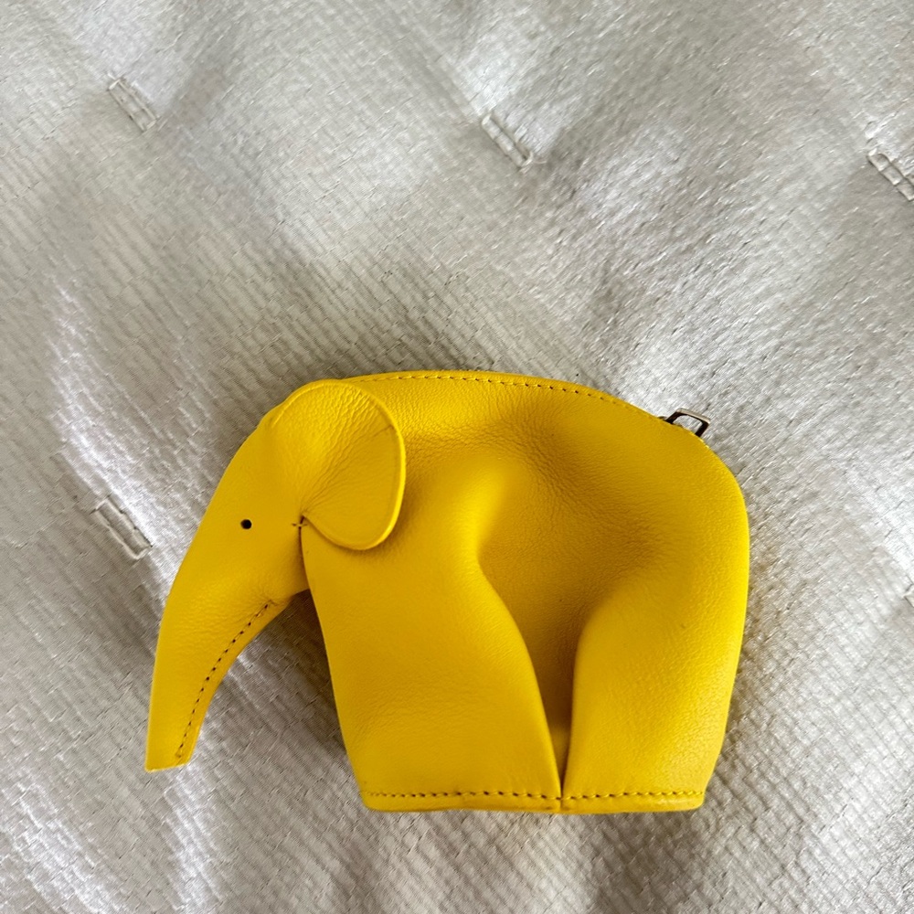 Loewe Bright Yellow Elephant Coin Pouch